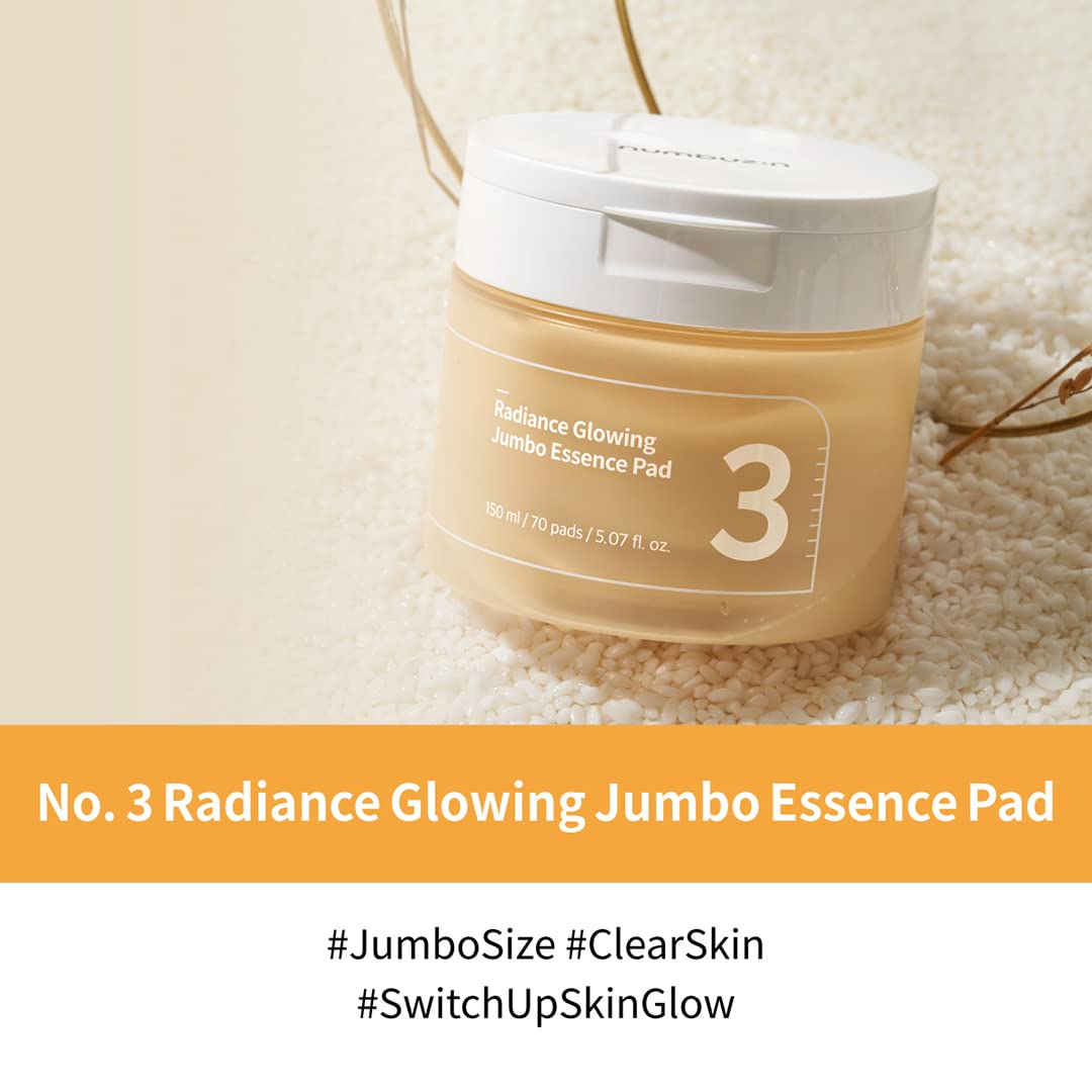 No.3 Radiance Glowing Jumbo Essence Pad 70 pads / 5.07 Fl Oz