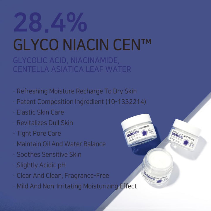 Glycolic Acid Niacinamide Facial Cream 1.86 FL.OZ