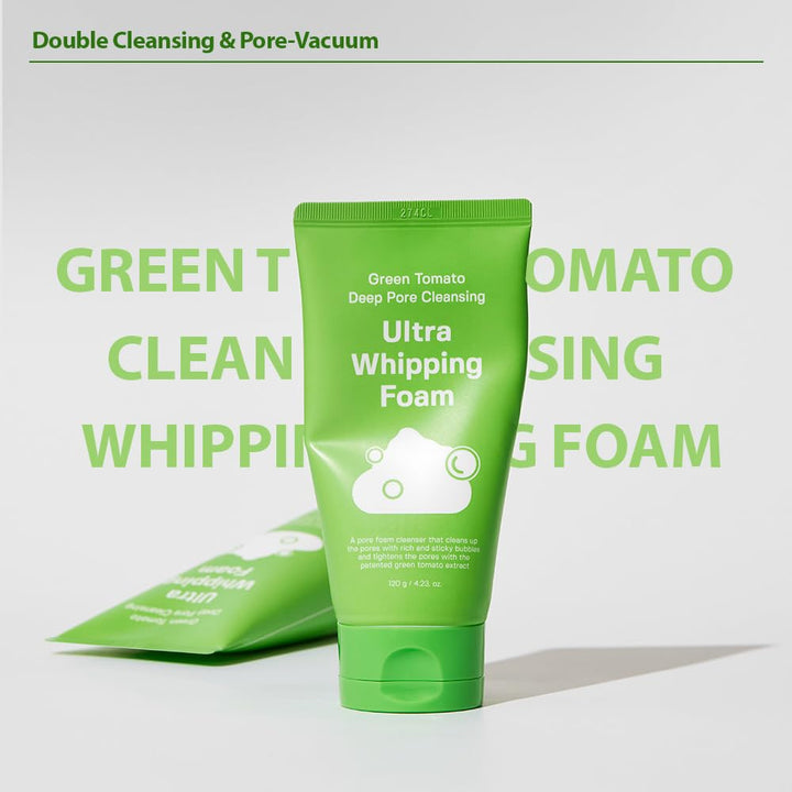 Green Tomato Deep Pore Cleansing Ultra Whipping Foam 4.23oz, 120g