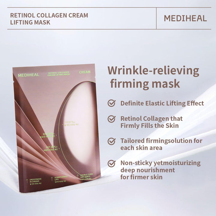 Retinol Collagen Cream Lifting Mask (10 Counts)