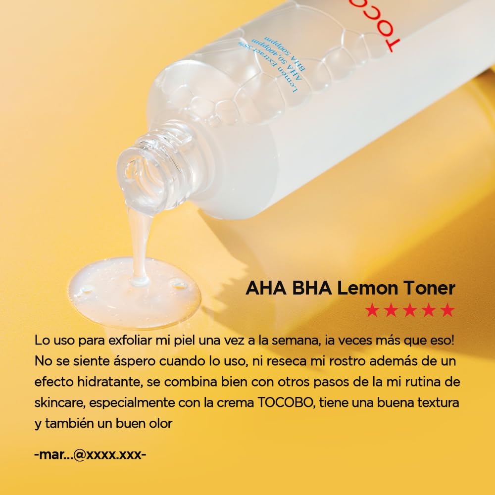 AHA BHA Lemon Facial Toner 5.07 fl oz / 150 ml