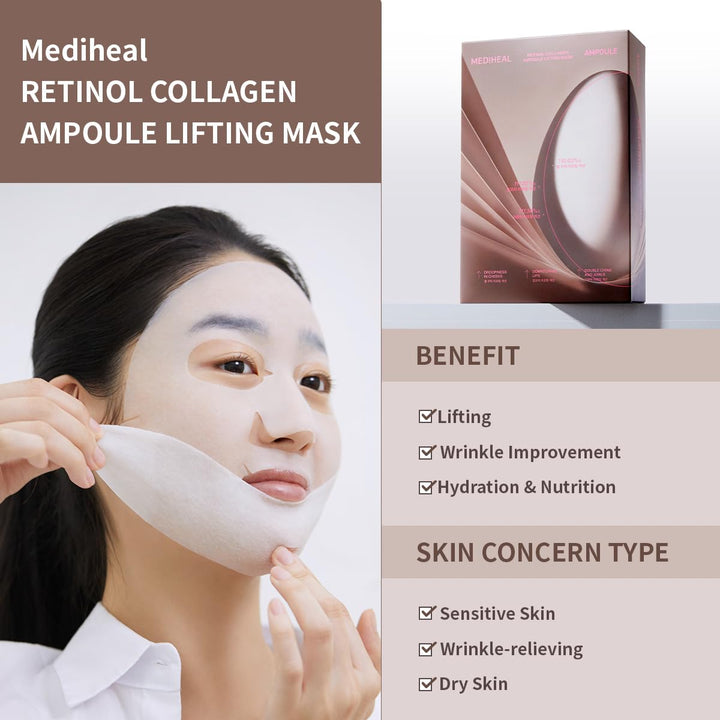 Retinol Collagen Ampoule Lifting Mask (4 Counts)