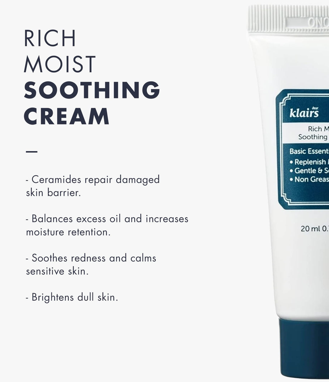 Rich Moist Soothing Cream 20ml, 0.71oz