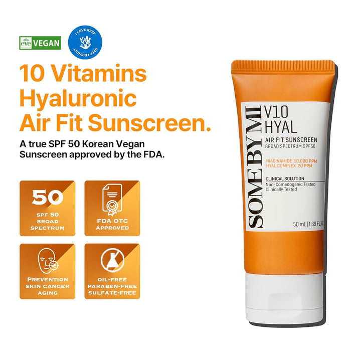 V10 Hyal Air Fit Sunscreen - 1.69Oz, 50ml