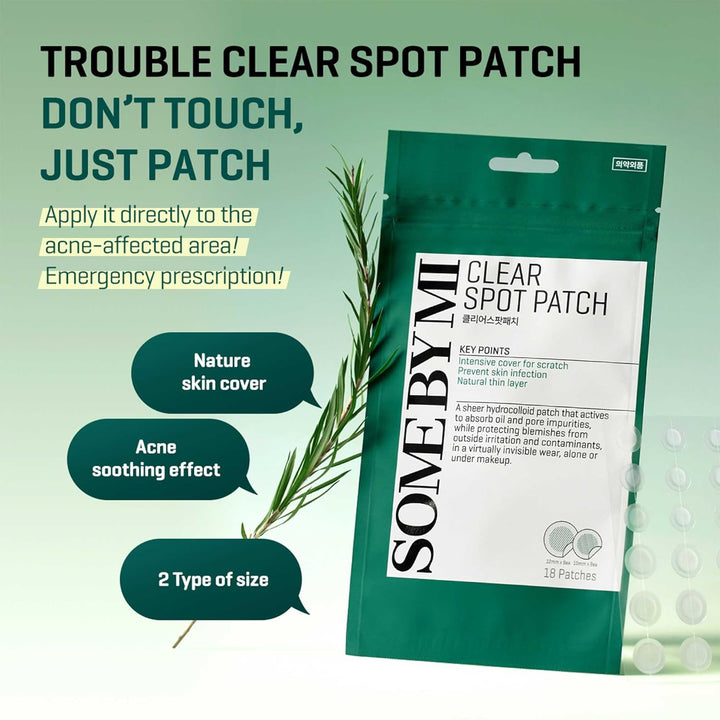 30 Days Miracle Clear Spot Patch - Pack of 1, 18 Counts, 2 Size(10mm 9Counts, 12mm 9Counts)