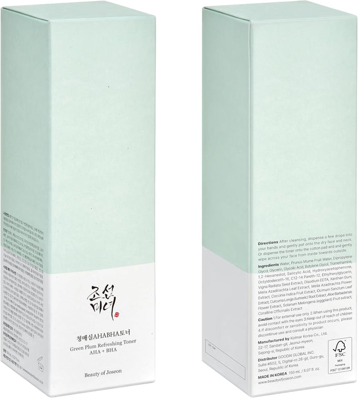 Green Plum AHA BHA Toner 150ml / 5.27 fl. oz.