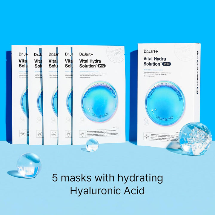 Dermask Vital Hydra Solution Glow Face Mask 5ea