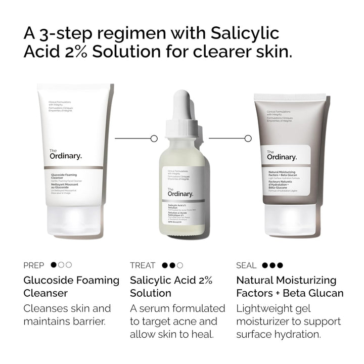 The Acne Set, 3-Step Skin Regimen with Salicylic Acid 2% Solution for Clearer Skin