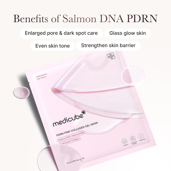 Salmon DNA PDRN pink collagen jelly gel mask 28g, 1pack