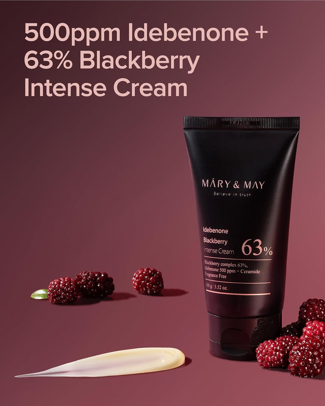 Idebenone Blackberry Intense Hydration Cream 100g/3.52 oz.