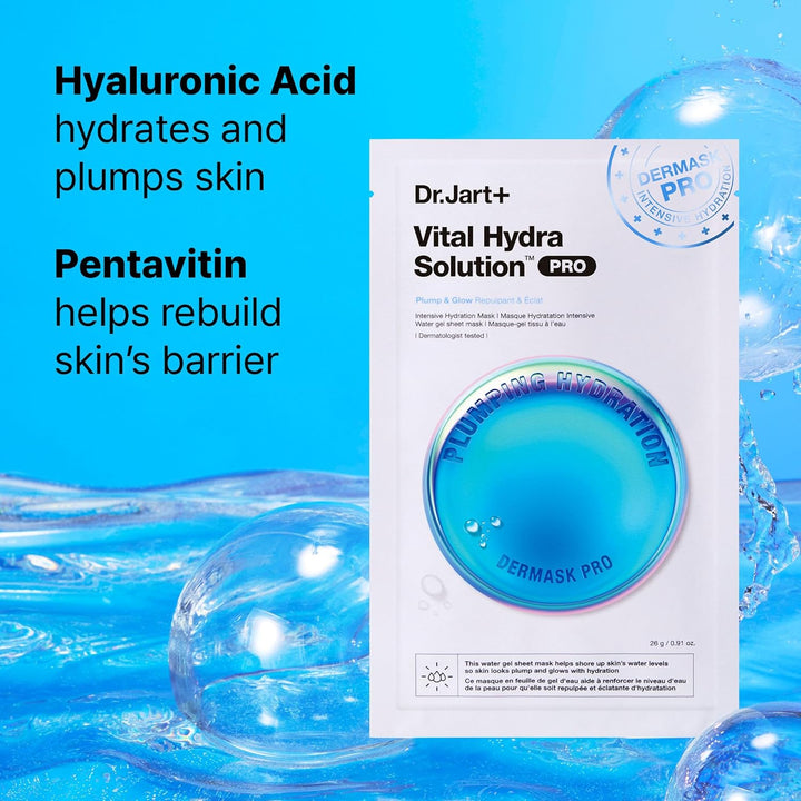 Dermask Vital Hydra Solution Glow Face Mask 5ea