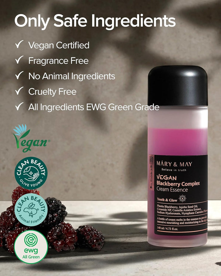 Vegan Blackberry Complex Cream Essence 140ml/4.73 fl.oz.