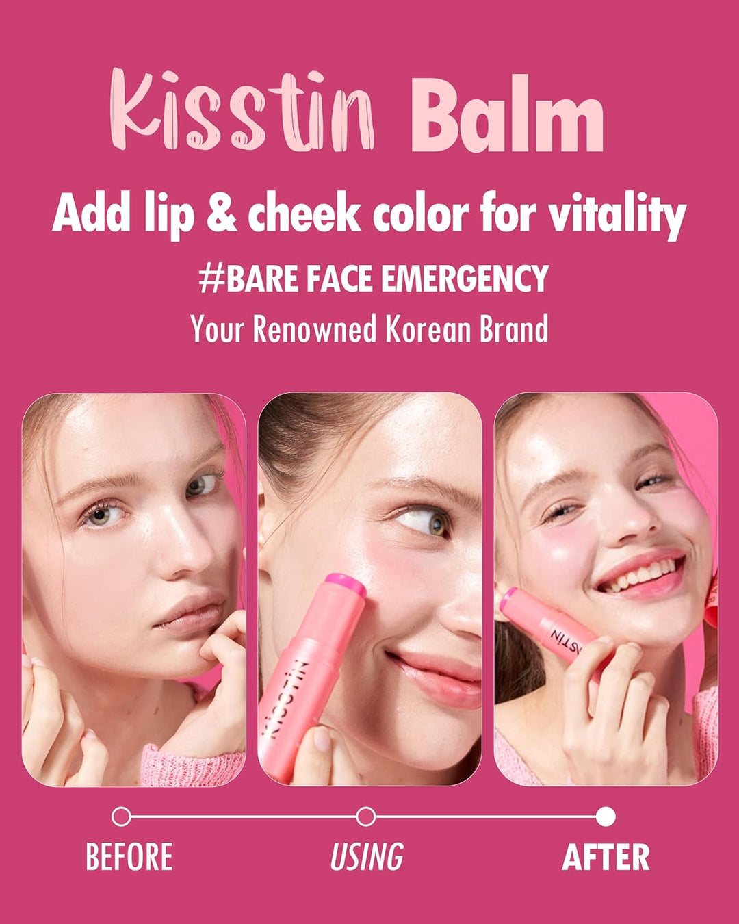 Kisstin Balm Pink 0.32 oz