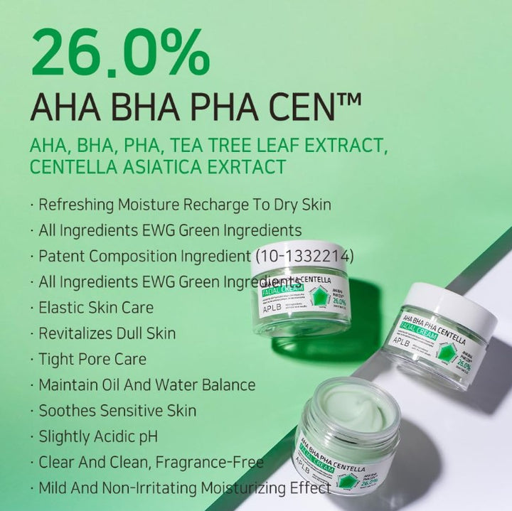 AHA BHA PHA Centella Facial Cream 55ml / 1.86 fl. oz.