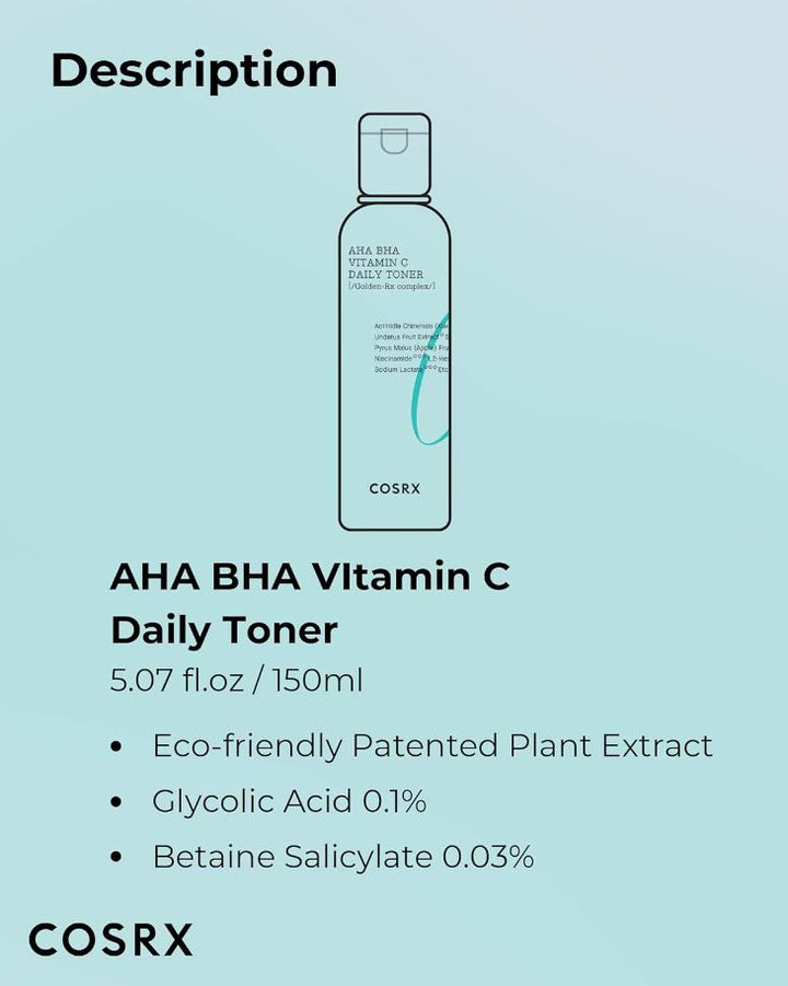 AHA BHA Vitamin C Daily Toner 150ml / 5.07 fl.oz