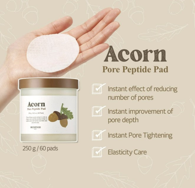 Acorn Pore Peptide Toner Pads 60 Sheets