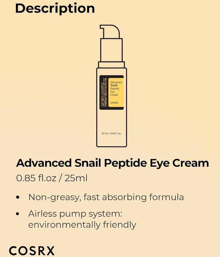 Snail Peptide Eye Cream 25ml / 0.84 fl. oz.