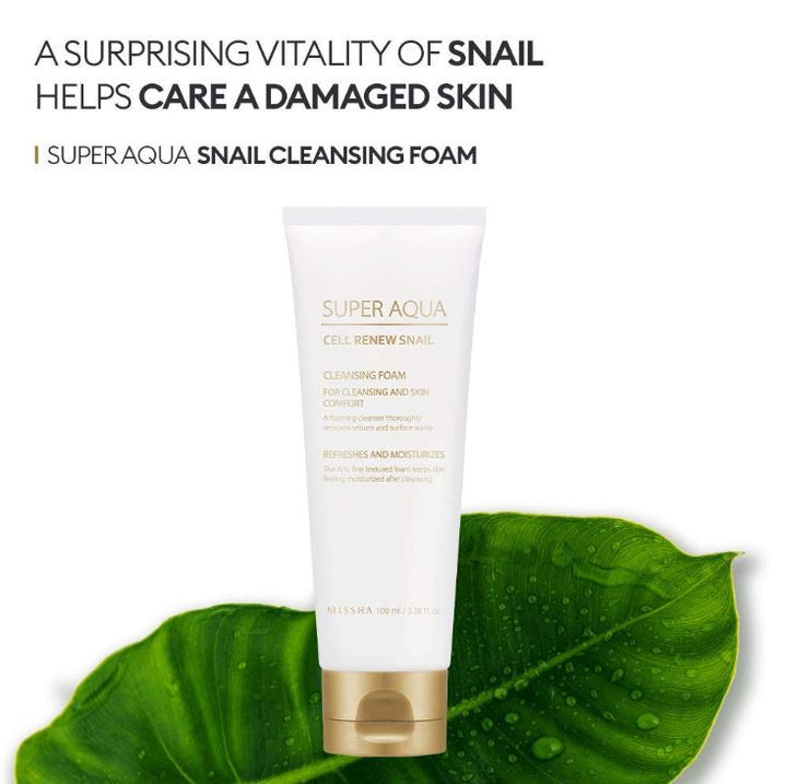 Super Aqua Cell Renew Snail Cleansing Foam 100ml