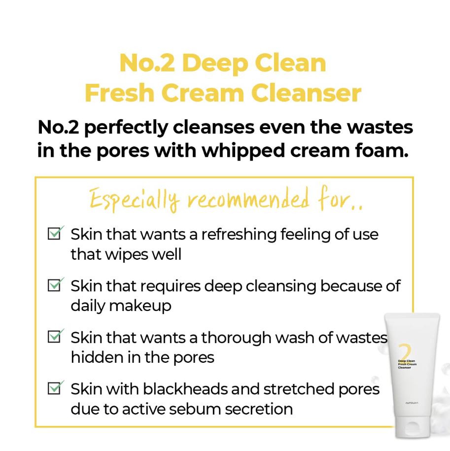 No.2 Deep Clean Fresh Cream Cleanser 120ml / 4.05 fl. oz.