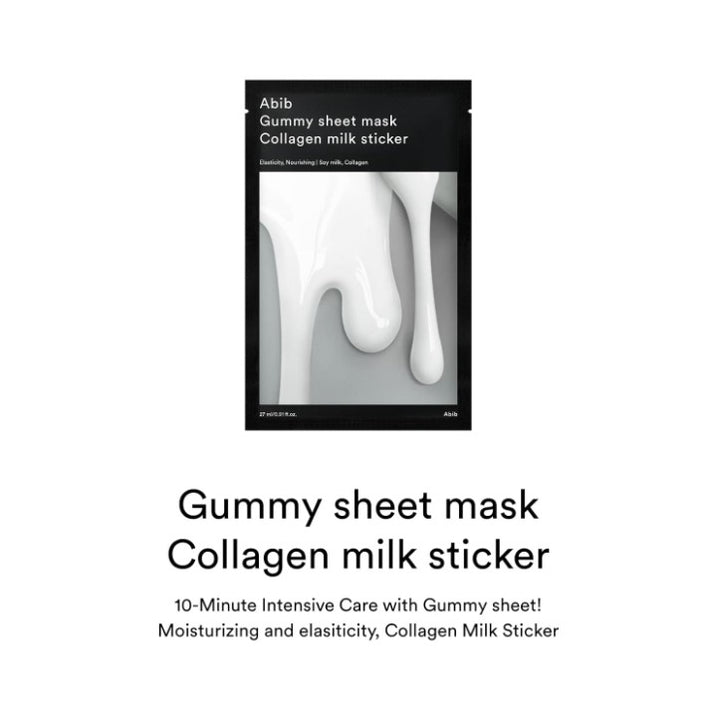 Gummy Sheet Mask Collagen Milk 10 Sheets