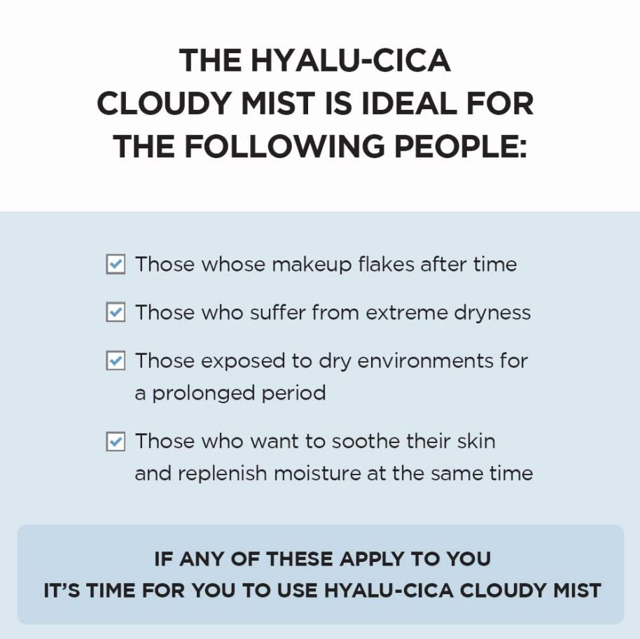 Hyalu-CICA Cloudy Mist 4.05 fl.oz, 120ml