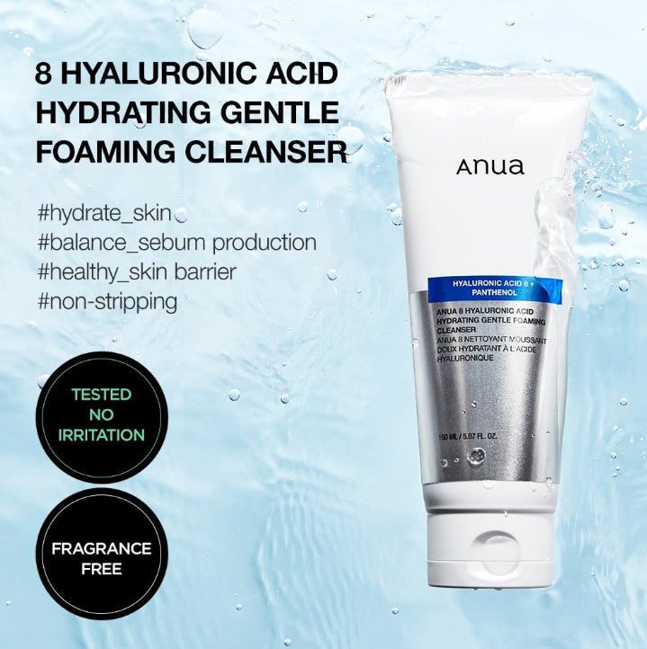 Hyaluronic Acid 8+ Panthenol Hydrating Gentle Foaming Cleanser 150ml / 5.07fl oz.