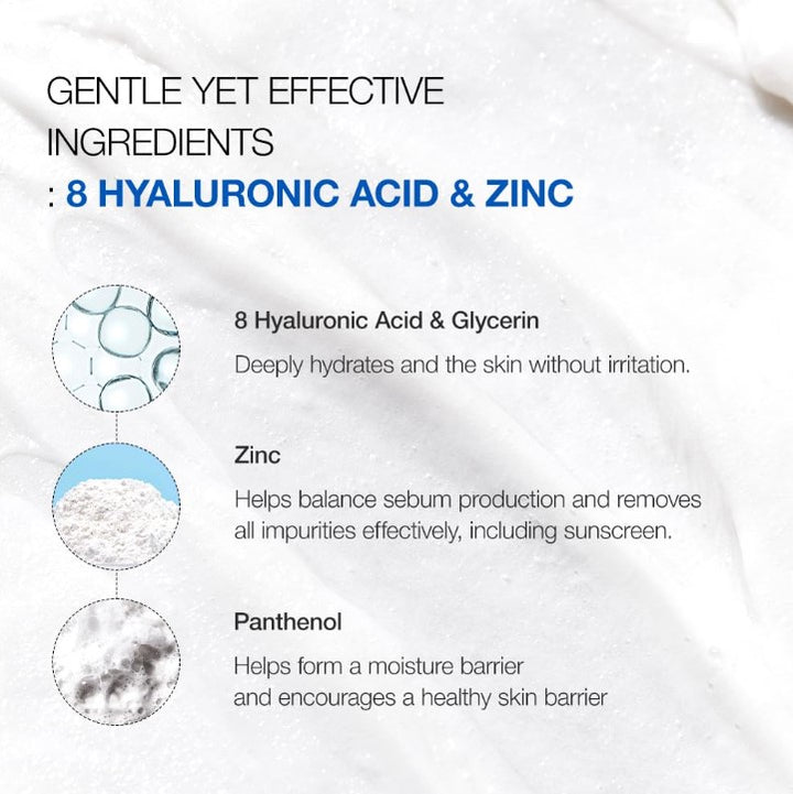 Hyaluronic Acid 8+ Panthenol Hydrating Gentle Foaming Cleanser 150ml / 5.07fl oz.