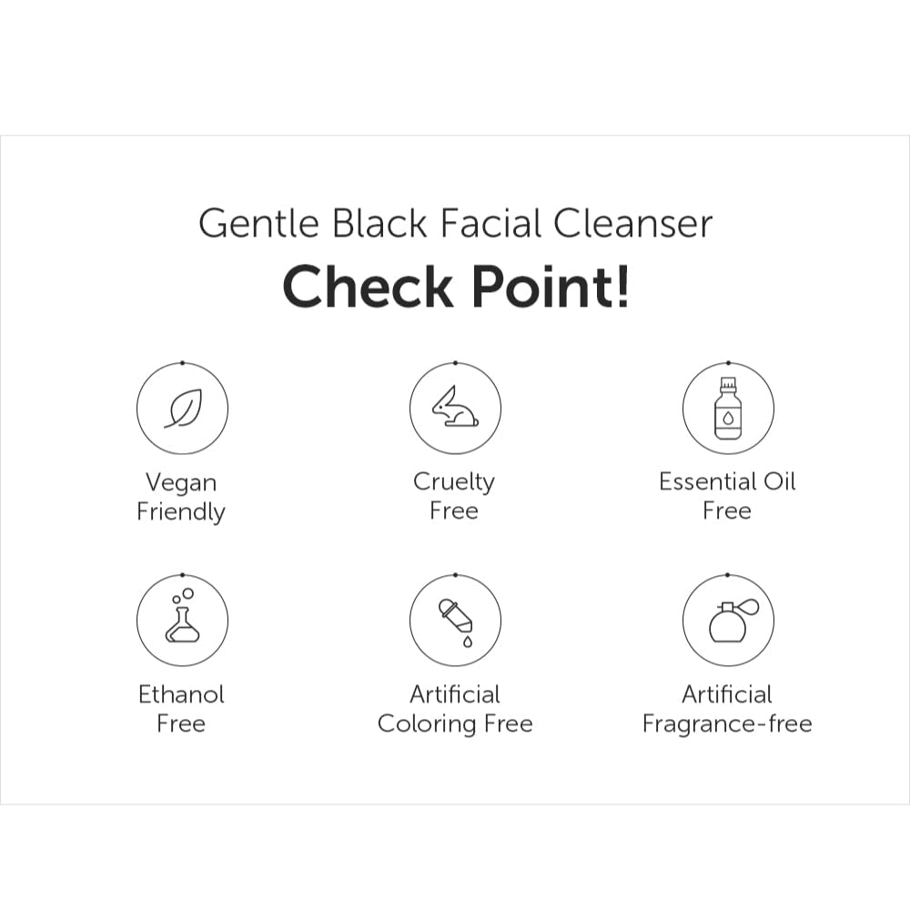 Gentle Black Facial Cleanser 140ml / 4.73fl. Oz.