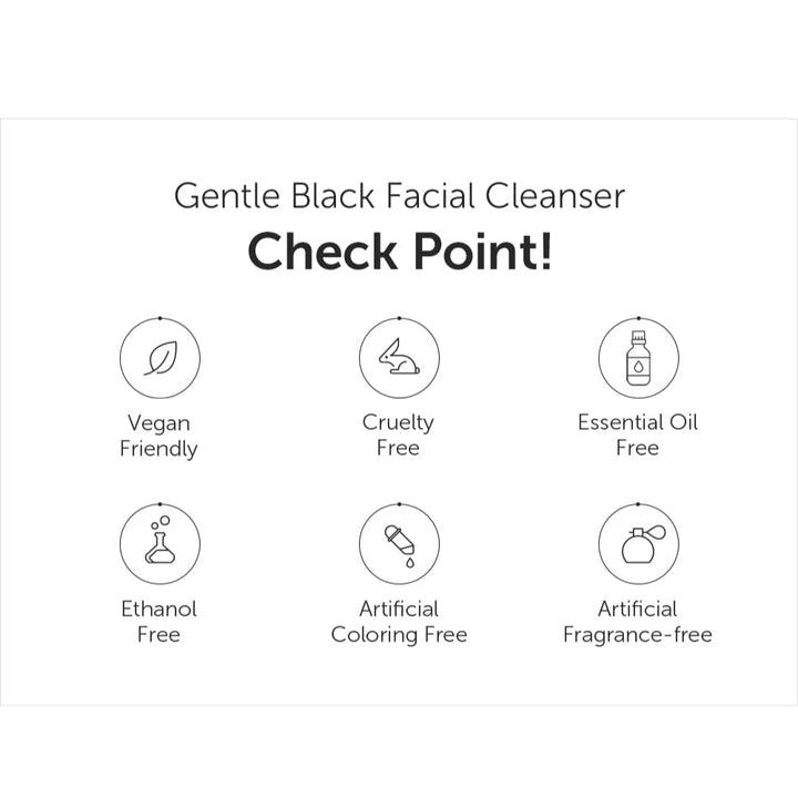 Gentle Black Facial Cleanser 140ml / 4.73fl. Oz.