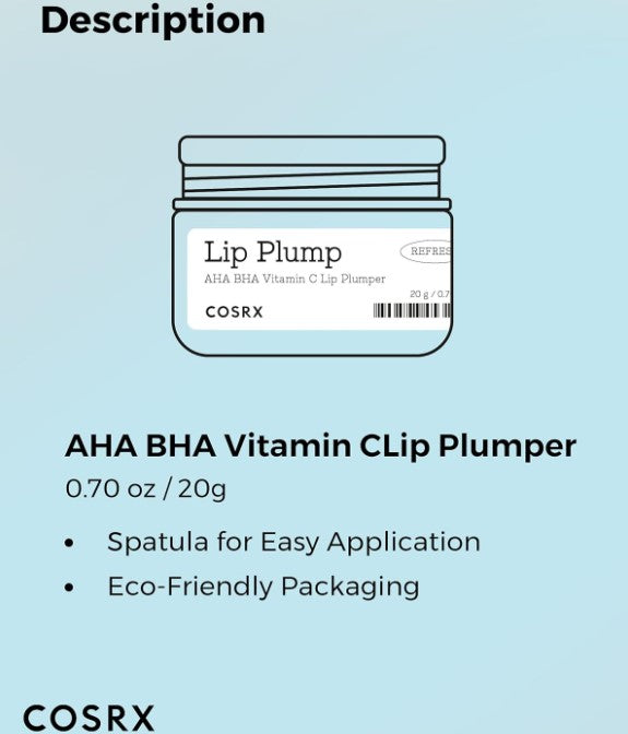 Lip Plump AHA BHA Vitamin C Lip Plumper 20g