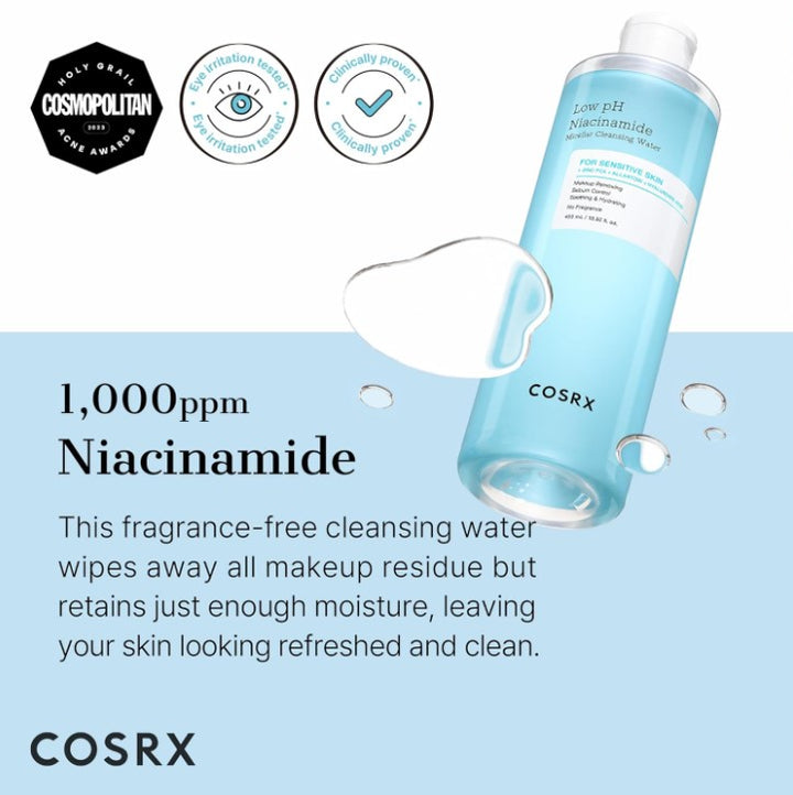 Low pH Niacinamide Micellar Cleansing Water 400ml