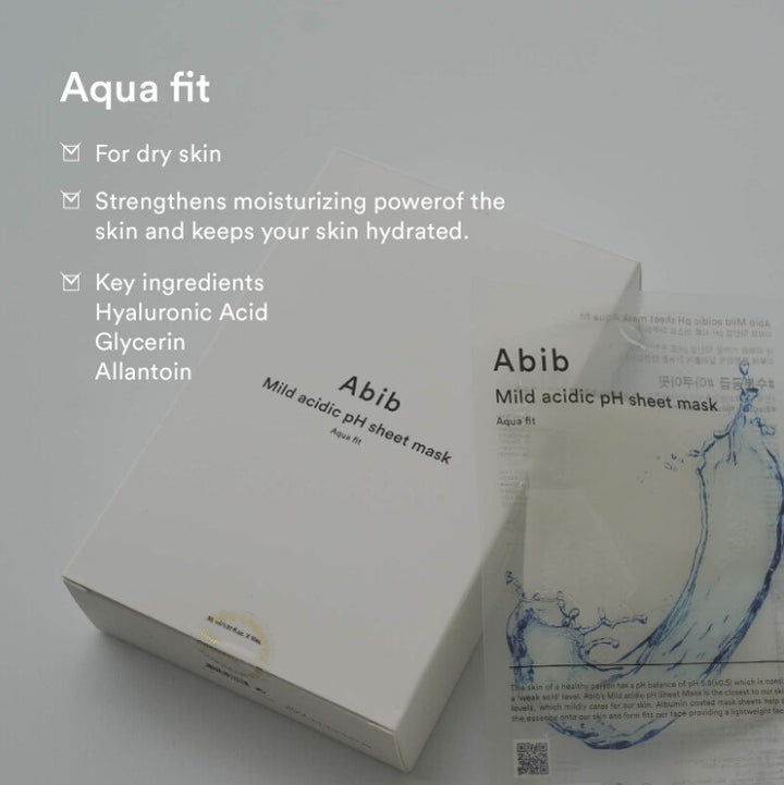 Mild Acidic pH Sheet Mask Aqua Fit 10 Sheets