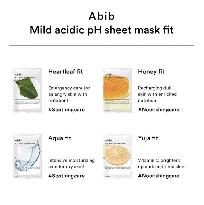 Mild Acidic pH Sheet Mask Aqua Fit 10 Sheets