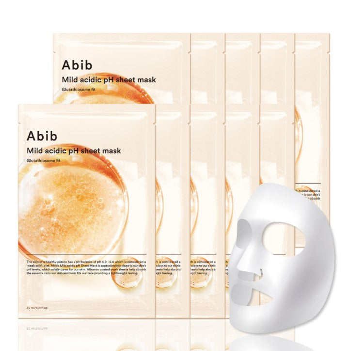 Mild acidic pH sheet mask Glutathiosome fit 10 Sheets