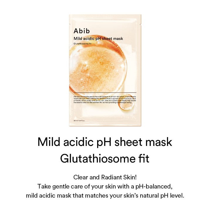 Mild acidic pH sheet mask Glutathiosome fit 10 Sheets