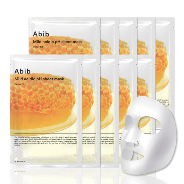 Mild acidic pH sheet mask Honey fit 10 Sheets