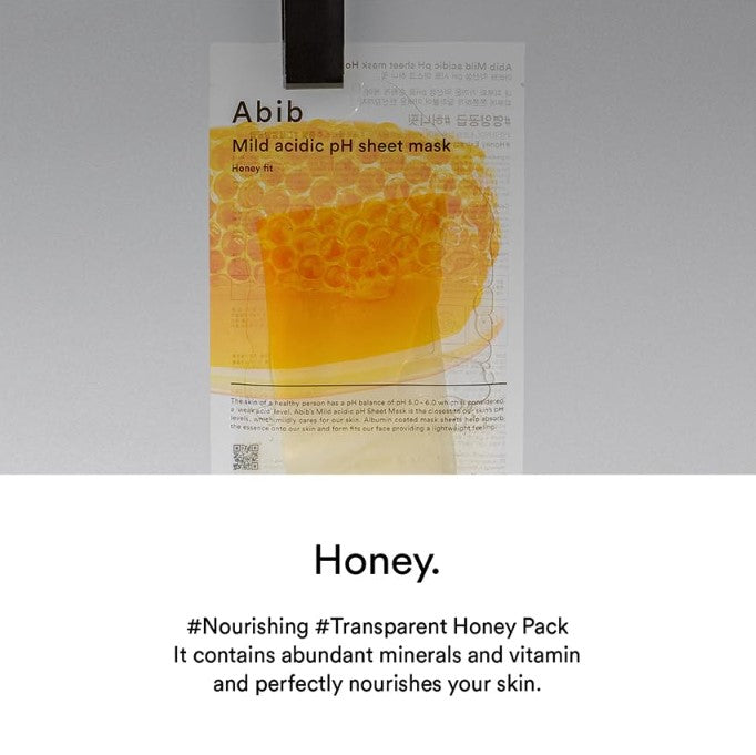 Mild acidic pH sheet mask Honey fit 10 Sheets