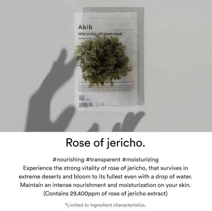 Mild Acidic Ph Sheet Mask Jericho Rose Fit 10 Sheets