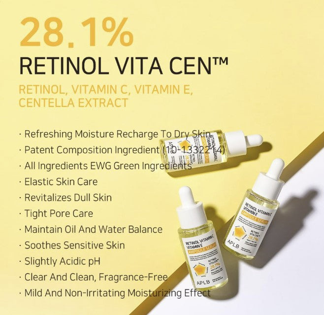 Retinol Vitamin C Vitamin E Ampoule Serum 1.35fl. oz.