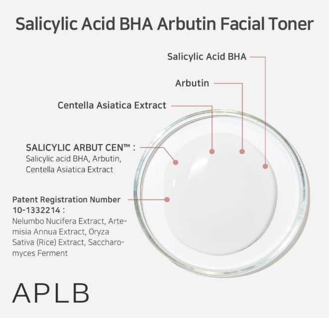 Salicylic Acid BHA Arbutin Facial Toner 5.41fl. oz.