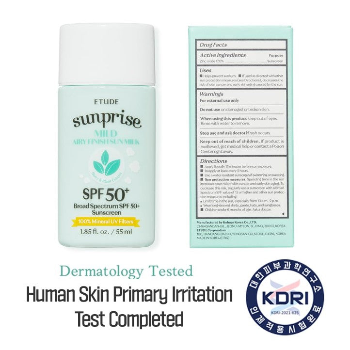 Sunprise Mild Airy Finish Sun Milk SPF50+ / PA++++ 55ml