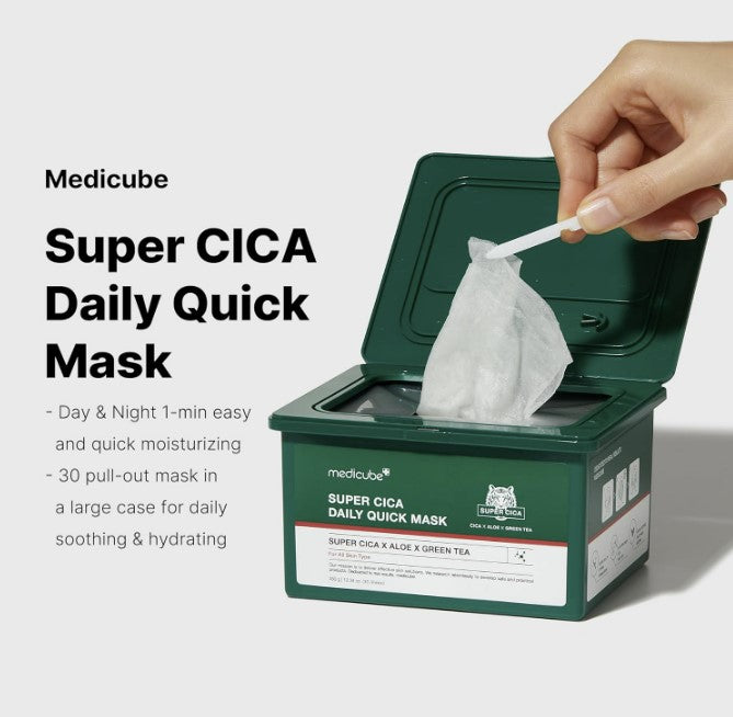 Super Cica Daily Quick Facial Masks 30 Sheet Masks